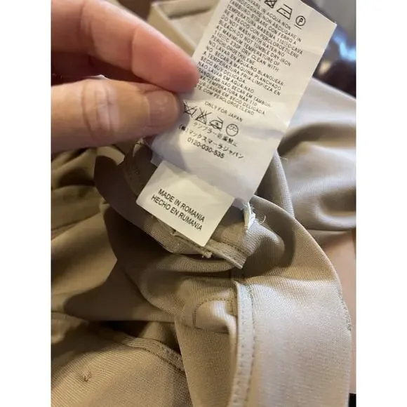 S Max Mara Jersey Stretch Viscose Tab Straight Leg Trouser Pants XL Quiet Luxury - Picture 7 of 7